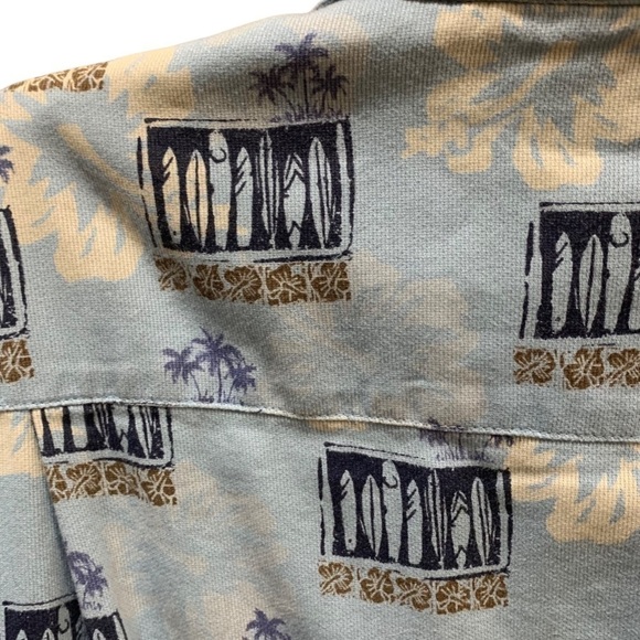 - Columbia XCO Blue Cotton Surfboard Hawaiian Shirt Blue Sz  XL - Picture 4 of 9